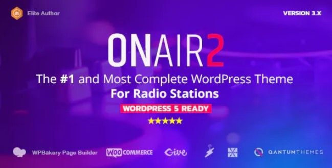 Onair2 - Radio Station WordPress Theme Nulled