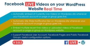 Facebook Live Video Auto Embed For WordPress v3.0.2 Nulled