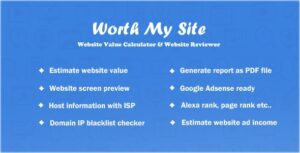 Worth My Site - Website Value Calculator Nulled free download
