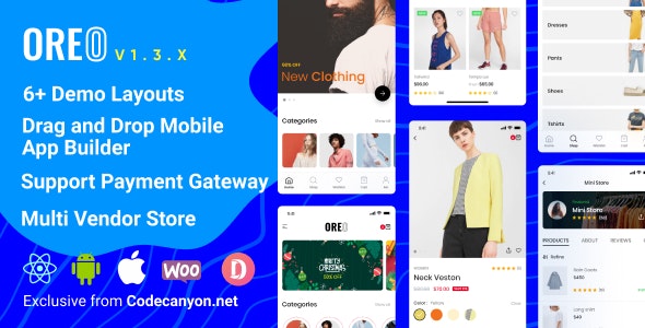 Oreo Fashion Nulled React Native App free download