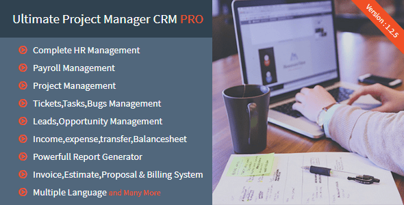 Free Download Ultimate Project Manager CRM PRO Nulled PHP Script
