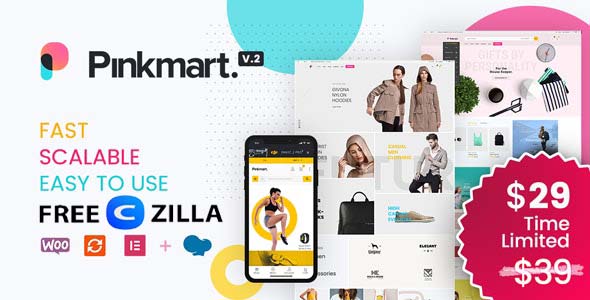 Pinkmart Nulled – AJAX theme for WooCommerce Free Download