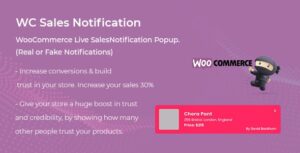 WooCommerce Live Sales Notification Pro WordPress Plugin Free Download