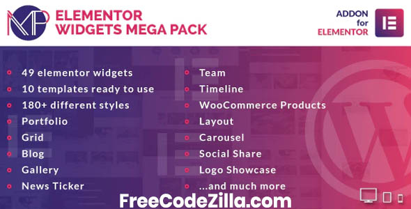 Elementor Widgets Mega Pack v1.2 – Addons for Elementor Page Builder WordPress Plugin