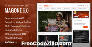 MagOne - Responsive News & Magazine Blogger Template Free Download