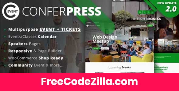 ConferPress - Multipurpose Event Tickets WordPress Theme Free Download
