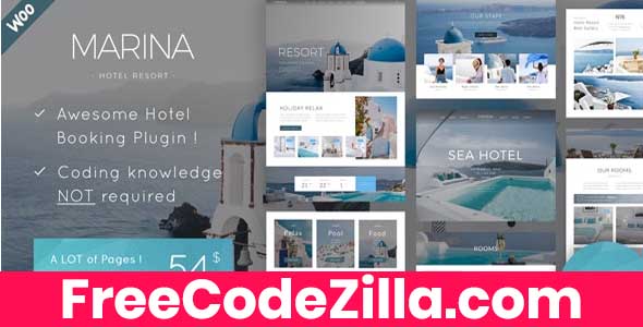 Marina - Hotel Resort WordPress Theme Free Download