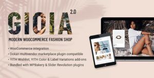 Gioia Nulled Modern Fashion Shop WordPress Theme Free Download