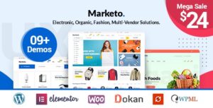 Marketo Nulled eCommerce & Multivendor Marketplace Woocommerce WordPress Theme Free Download