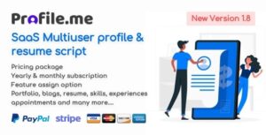 Profile.me Nulled Saas Multiuser Profile & Resume Script Free Download