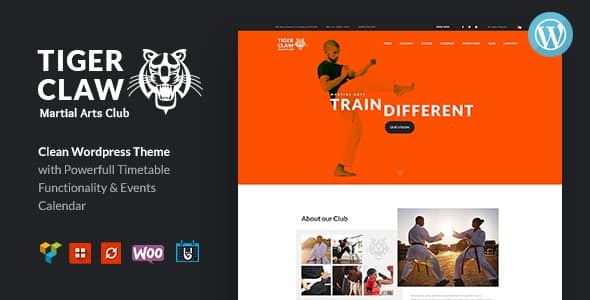 Tiger Claw Martial Arts School and Fitness Center WordPress Theme Nulled