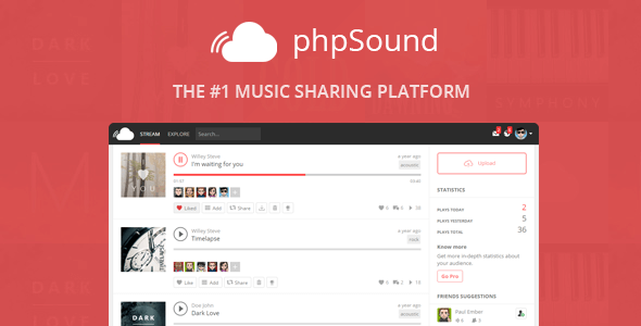 PHPSound v6.6.0 Nulled – Music Sharing Platform PHP Script Free Download