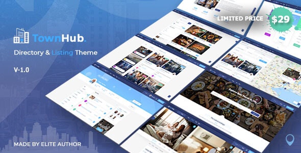 TownHub v1.7.2 Nulled – Directory & Listing WordPress Theme Free Download