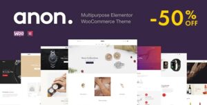 Anon – Multipurpose Elementor WooCommerce Themes Nulled