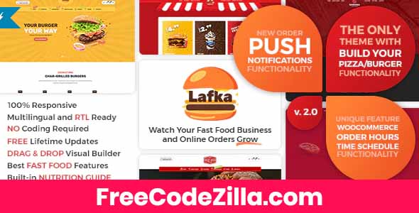 Lafka v4.3.6 Nulled – WooCommerce Theme for Burger & Pizza Delivery Free Download