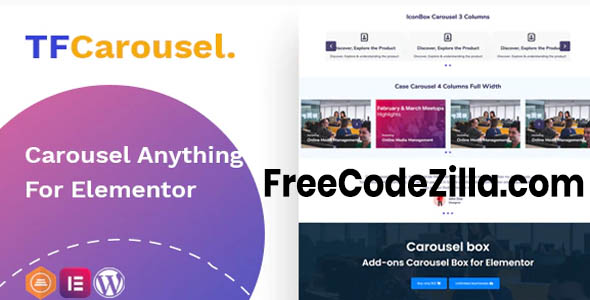 TfCarousel v1.0.3 – Carousel Anything For Elementor Free Download