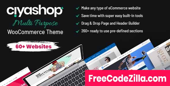 CiyaShop Nulled - Responsive Multi-Purpose WooCommerce Theme Free Download