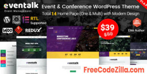 EvenTalk – Event Conference WordPress Theme Free Download