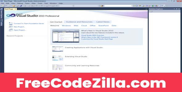 Microsoft Visual Studio 2010 Professional Free Download for Windows PC