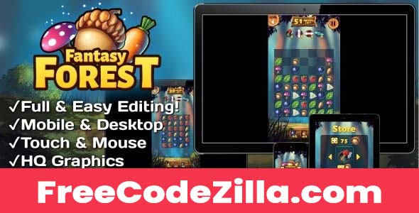 Fantasy Forest v1.0 – HTML5 + Mobile Game (Construct 3)