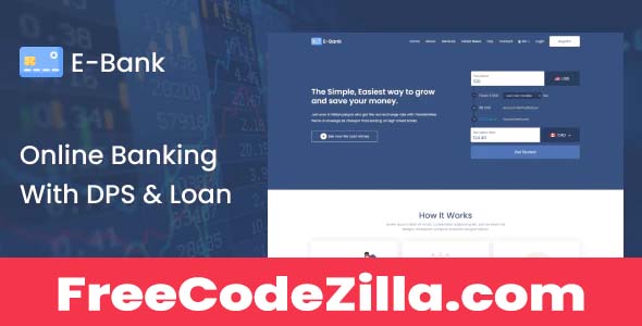 E-Bank v1.2 Nulled – Complete Online Banking System With DPS & Loan Free Download
