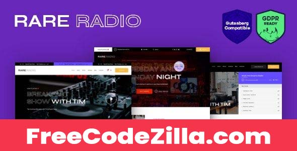 Rare Radio v1.0.9 Nulled – Online Music Radio Station & Podcast WordPress Theme Free Download