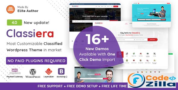 Classiera Nulled v4.0.20 - Classified Ads WordPress Theme