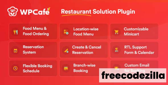 WP Cafe v1.4.6 - Restaurant Reservation, Food Menu & Food Ordering for WooCommerce
