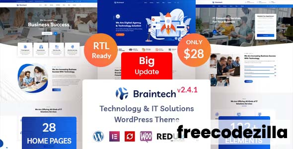 Braintech - Technology & IT Solutions WordPress Theme