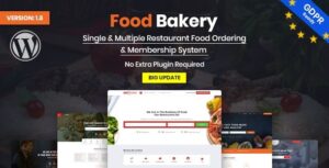 FoodBakery WordPress Restaurant Theme Nulled