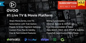OVOO Live TV & Movie Portal CMS with Membership System Nulled