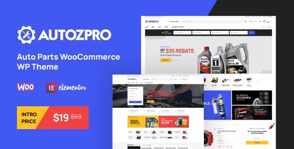 Autozpro Auto Parts WooCommerce WordPress Theme Nulled