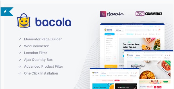 Bacola v1.1.9 Nulled Grocery Store and Food eCommerce Theme Free Download