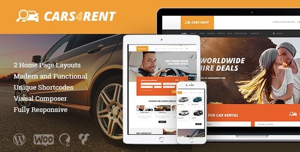 Cars4Rent Auto Rental Taxi Service WordPress Theme Nulled