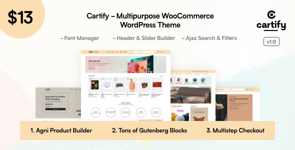 Cartify v1.2.2 Nulled – WooCommerce Gutenberg WordPress Theme Free Download