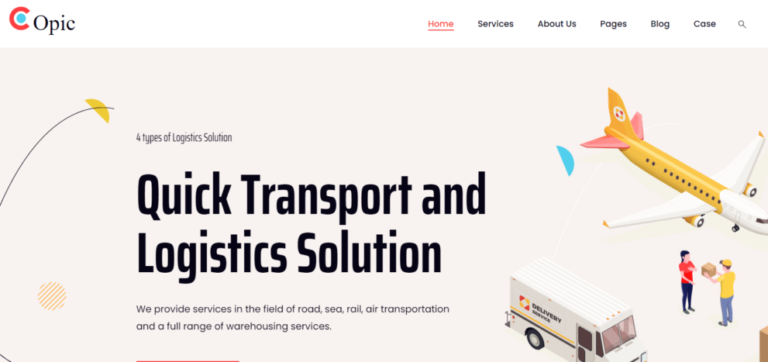 Copic v1.2 Nulled – Transport & Logistics WordPress Theme Free Download