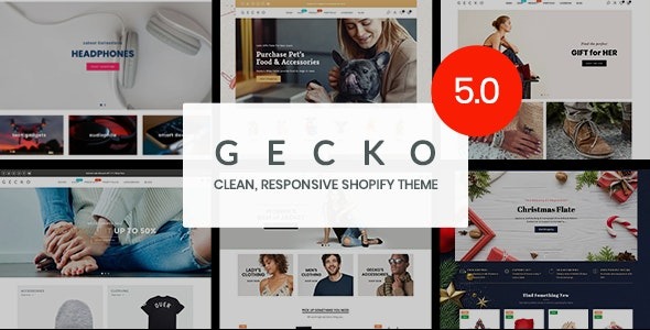 Gecko Free Download Responsive Shopify Theme – RTL Support Nulled