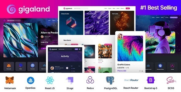 Gigaland v2.0.3 Nulled – NFT Marketplace React Js Template Free Download