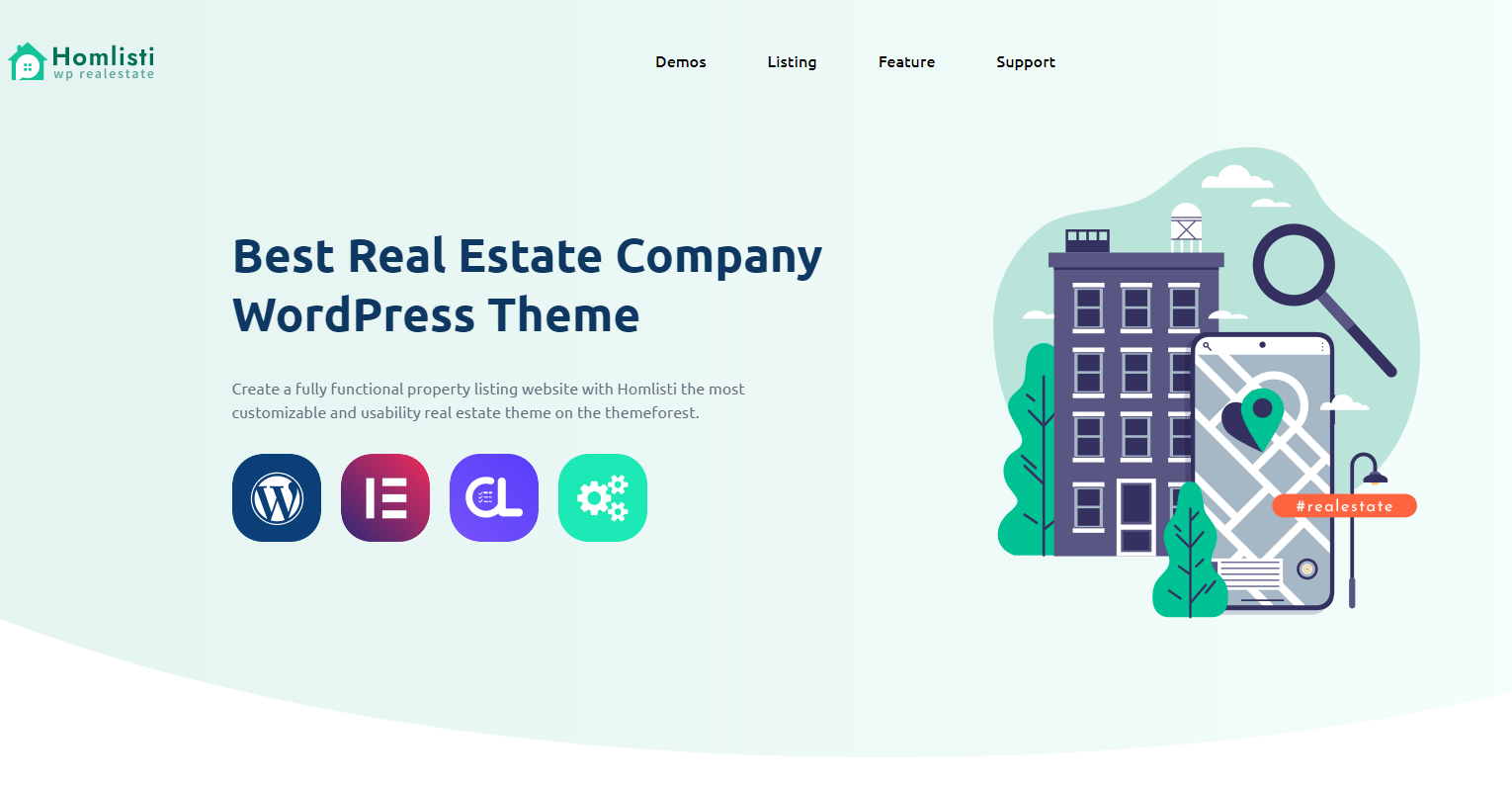 Homlisti – Real Estate WordPress Theme RTL Nulled