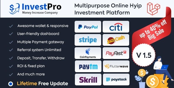 InvestPro Nulled Wallet & Banking Online Hyip Investment Platform Free Download