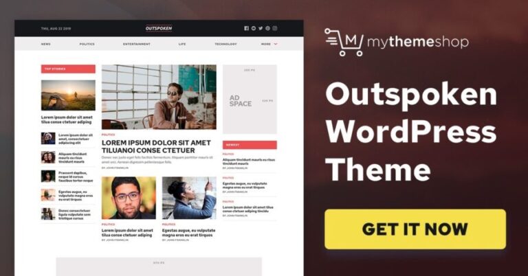 MyThemeShop Outspoken WordPress Theme Nulled v1.0.11 Free Download