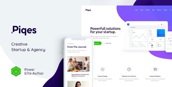 Piqes Creative Startup Agency WordPress Theme Nulled