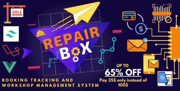 Repair box Repair bookingtracking and workshop management system Nulled