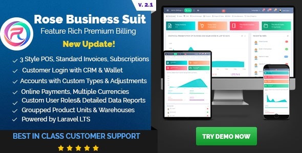 Rose Business Suite Nulled Accounting, CRM and POS Software Free Download