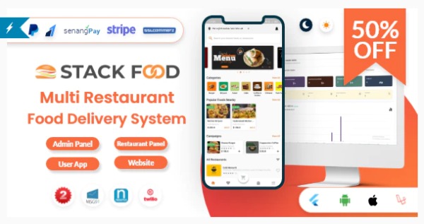 StackFood Multi Restaurant Nulled v5.8.2 Free Download