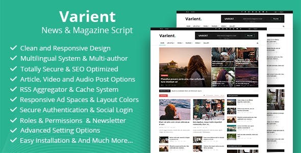 Varient News & Magazine Script Nulled Free Download