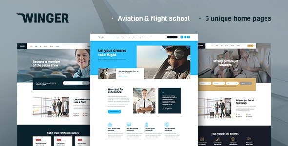 Winger v1.0.9 Nulled – Aviation & Flight School WordPress Theme Free Download