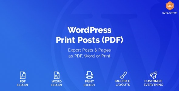 WordPress Print Posts & Pages (PDF) Nulled v1.5.9 Free Download