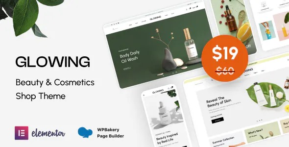 Glowing – Beauty Cosmetics Shop Theme Nulled