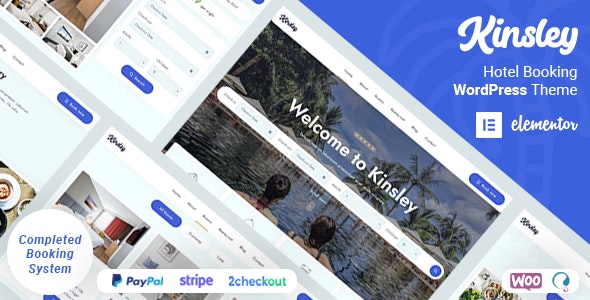Kinsley v2.0.8 Nulled – Hotel WordPress Theme Free Download